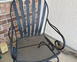 Set of 4 Wrought Iron Chair AND Pair of 2 Wrought Iron Chairs with Little Table