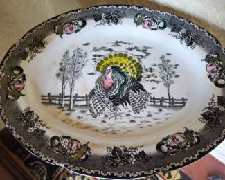 Ironstone turkey platter
