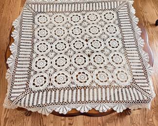 Crocheted Table Cloth or Throw