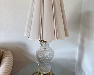 Glass/Brass Table Lamp