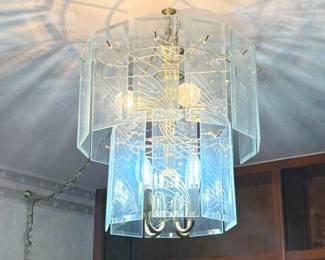 Brass & Glass Chandelier