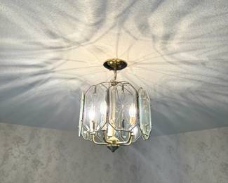 Brass & Glass Chandelier