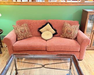 Upholstered Couch w/Down-Filled Backrest