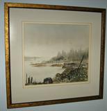 13"w x 17"t, (measurement by art, framed size is larger) watercolor, Charis Riedmiller signed