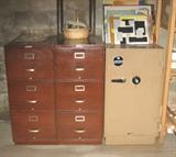Protectall combination safe, 3 ft. tall by 2 1/2 ft. deep & legal size file cabinets