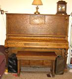 This quarter sawn oak Kimball player piano with bench is located at another estate. Currently taking offers call 219-763-3741 or Email. Also, have a 2nd upright piano (not pictured) Acrosonic brand w/bench, medium brown color that's 63 years old.