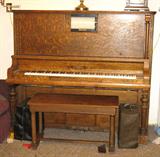 Kimball of Chicago oak player piano is located at another estate closeby, currently taking offers. Its height is 4'6" and length is 5 foot. Call 219-763-3741 or Email.