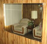 Large wall mirror with beveled glass edges