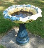 Cement bird bath