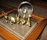 Brass collectibles, one marked Leonard Silver MFG. Co.