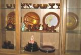 Examples of 98 pieces amber tiarra includes 3 serving platters, deviled egg platter, creamer, sugar, iced tea pitcher, dinner plates