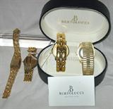 Back sides of Continental Geneva, H Stern, Bertolucci & Rolex