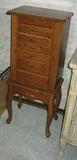 Wood jewelry cabinet