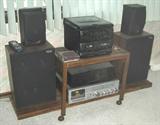 One of 2 stereo sets with speakers