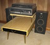 2nd stereo, electronics set with speakers & step-up end table with drawer
