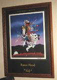 Framed artwork prints, Native American scenes