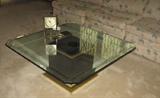 Beveled glass coffee table