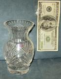 Full lead crystal vase Ragaska handmade in Yugoslovia 5 1/2 in. tall