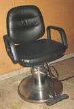 Barber Chair with chrome base, mid-century look
