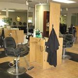 Example of one of 5 hair stylist commercial grade units surface easy-to-clean located off-site, 5 minutes away in Munster.