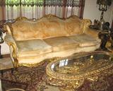 Sofa, label reads Ross Bros. Chicago, Harvey