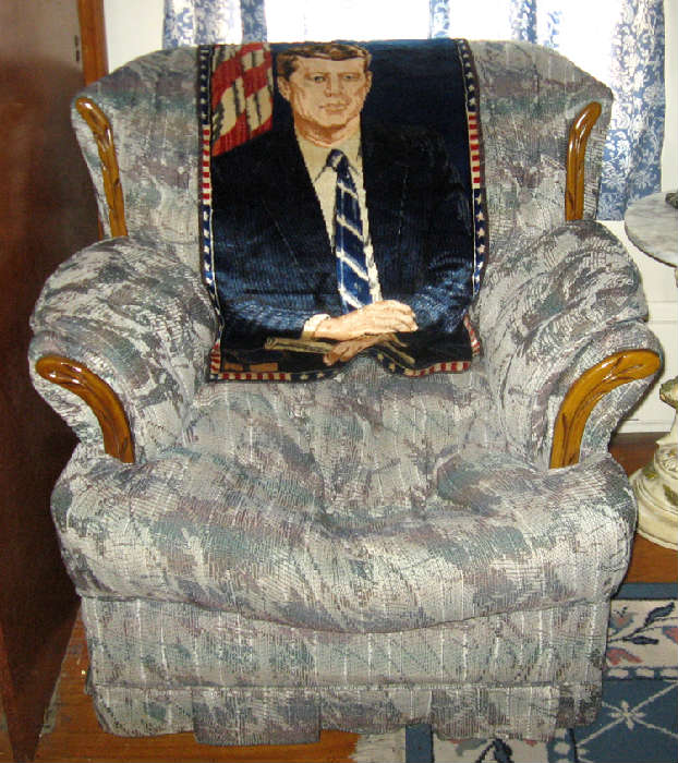 Kennedy & presidential items, chair matches loveseat