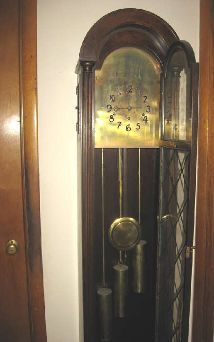 Internal view of grandmother clock