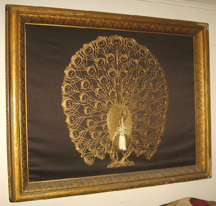 Framed peacock art