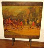 Tilt card table with scene