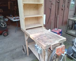 Handmade Work Table with Electric Plugs
