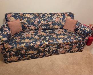 Sofa Bed, double size Ethan Allen Cotton Fabric and matching g curtains