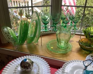 Green depression dishes