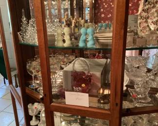A large collection of Lenox and other Christmas collectibles.