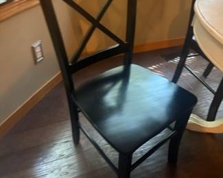 SET OF 4 WOOD ARMLESSS CHAIRS