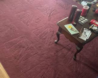 Burgundy rug made in the USA
