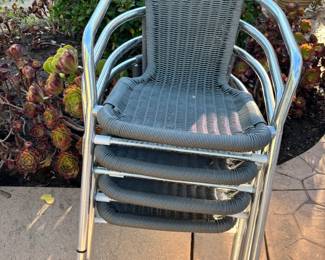 Outdoor furniture many chairs