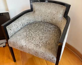 Art Deco barrel-back club chair