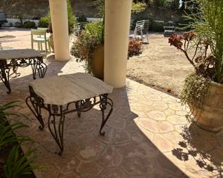 Outdoor Marble side tables
