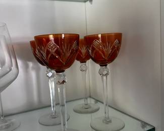 Cut Crystal Wine Glasses