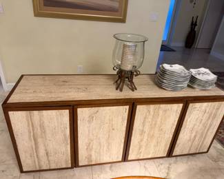 vintage postmodern stone credenza