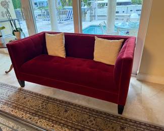 Red Velvet Loveseat