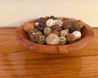 rustic wooden decorative bowl