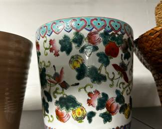 Chinese Famille Verte ceramic planter
