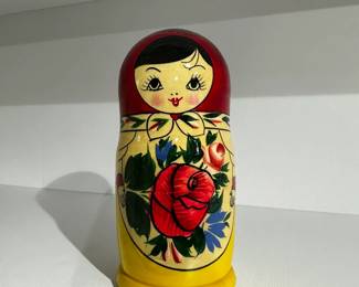 hand-painted wooden Russian nesting doll