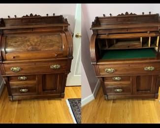 Eastlake Cylinder roll-top desk