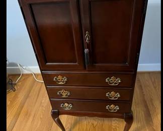 Mahogony Jewelry Cabinet- unmarked