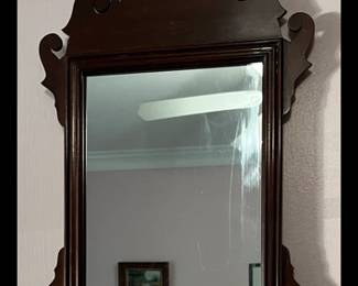 Hinkle Harris - Mahogony wall mirror with scrollwork top (2) available
