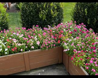 Handcrafted Flower boxes with flowers