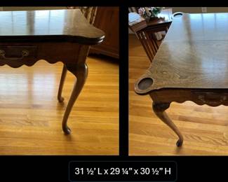 Vintage Queen Anne style Oak card/tea Table