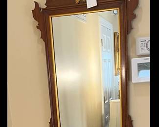 Biggs Furniture Co. Mahogony mirror with gilt eagle